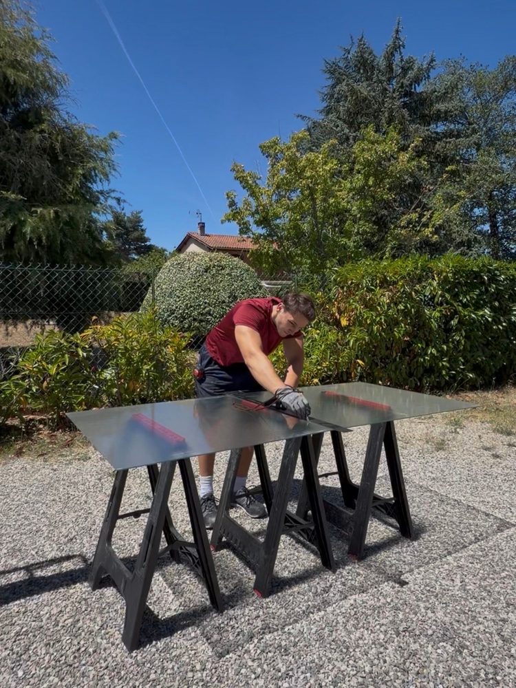 Découpe du verre sur place